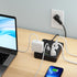 Power Strip Surge Protector with 9 Outlets, 3 USB Ports, Fireproof Desktop Charging Station, 5 ft Long Extension Cords,