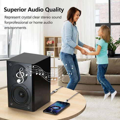 Light-ning to 2 RCA Stereo Adapter Cable - Suitable for TV, Computer, Mobile Phone, MP3 Player, Speaker, etc.