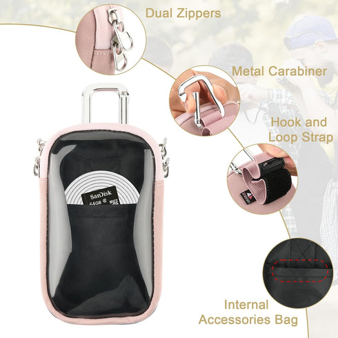 TXEsign MP3 MP4 4" MP3 MP4 (1 Pack) Player Case Bag with Clear Window Travel Carrying Case for Touch Screen Player Case