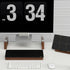 YEOUX Multi-Purpose Desktop Stand, Clear Floating Computer Monitor Riser with Natural Wood Base, Desk Organization
