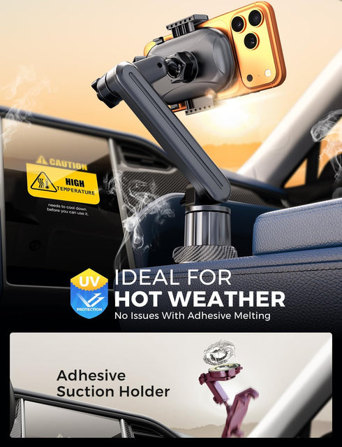 eSamcore 15" 17/16/ 15, 4.7-7 Cup Holder Phone Holder, Height Car Cup Holder Phone Mount Heavy-Duty Holders for Your