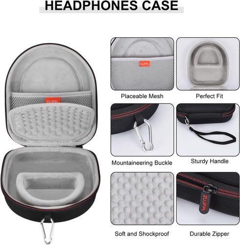 EVA Hard Case for Sony WH-CH510/WH-CH520, JBL Tune 510BT/500BT Noise Canceling Headphones, Grey