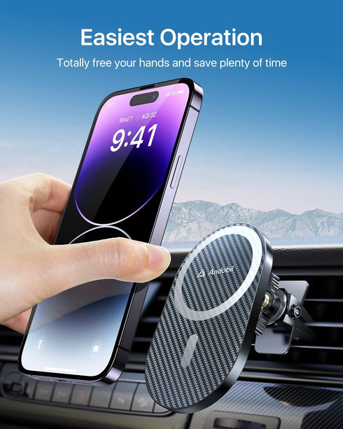 andobil Newest MagSafe Car Mount Pro, Strongest Magnet Magnetic Phone Holder for Car Vent for iPhone 16 15 14 13 Pro Max