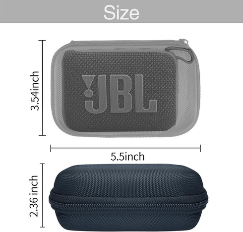 Case for JBL GO 4 GO 3 Portable Bluetooth Speaker, Waterproof and Dustproof Eco Cover with Adapter Slots - Case Only