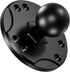 BRCOVAN 1'' Ball Mount Base with Aluminum Alloy AMPS Hole Round Plate & 1'' TPU Ball Adapter