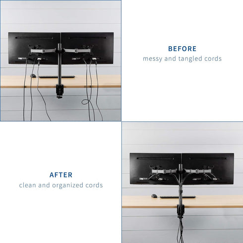 VIVO 1 4 Set PT-SD-WC05C Cable Management Clips for Desk Monitor Stands, Computer Office Workstation Cord Organization