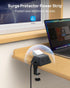 TROND 5 3 1.97in 10FT Desk Clamp Power Strip, Surge Protector with AC Outlets and USB Ports, Desk Mount Charging