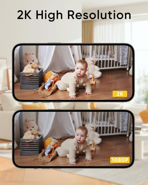BoyKeep 2K 2-Pack 2-Way Cameras for Home Security, Indoor Camera with Night Vision, Pet Camera Indoor with Phone App