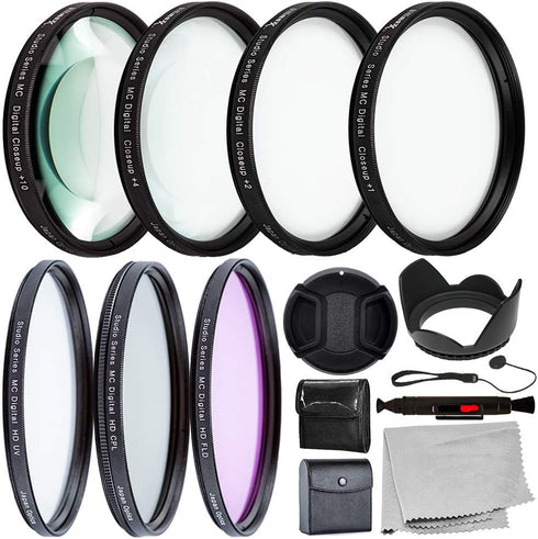 Ultimaxx 67MM Complete Lens Filter Accessory Kit - UV CPL FLD + Macro Close Up Set