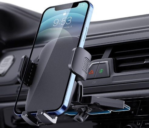 TICILFO Phone Mount for Car, Upgraded Metal CD Slot Phone Holder for Thick Cases, Compatible with All Smartphones