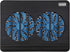 Laptop Cooling Pad, Coolertek USB Powered Cooler, 2 Blue Silent Big Fans, Height Adjustable Non-Slip Stand, Fits 11-17