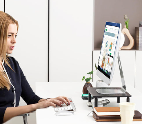 VONDETYR (1 Piece)(14.5" Lx9.3 Monitor Stand for Desk Monitor Riser, Adjustable Laptop Riser, Desk Organizer Desktop