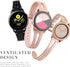 TOYOUTHS Compatible with Samsung Galaxy Watch Bands, 20mm Leather Strap for Galaxy Watch 7/FE/6/5/4/Active 2, Copper