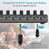 LZSIG 8 Channel Metal Stereo Audio Amplifier Headphone Splitter with Power Adapter, 1/4" & 1/8" TRS Outputs