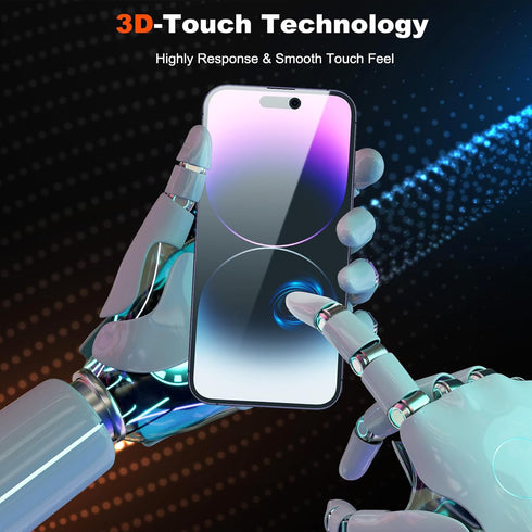 YMHML Privacy Screen Protector for iPhone 14 Pro Max - 2 Pack, Upgrade Anti Spy Tempered Glass, Case Friendly