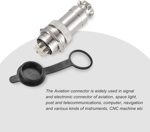 MECCANIXITY Aviation Connector Set, 20mm, 7 Terminals, 5A 150V, GX20 Waterproof Male Female Connector, 5 Sets