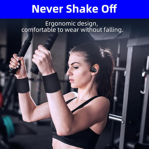 ZIOCOM Bone Conduction Headphones, Foldable Open Ear Bluetooth 5.3 Sports Wireless Earphones with Mic, IPX6 Waterproof
