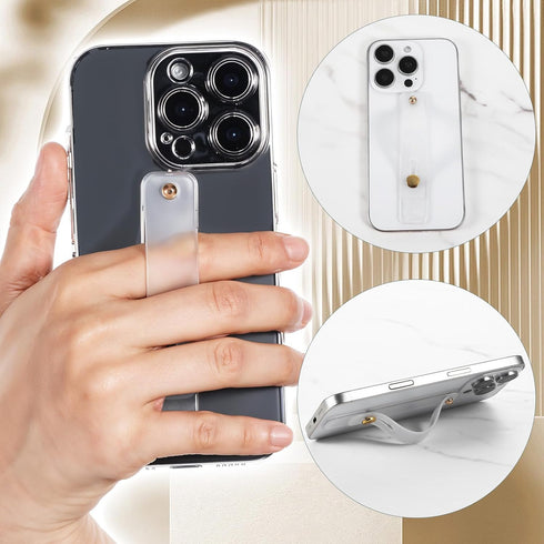 DOPENSPI 6PCS Phone Loop Finger Holder, Universal Silicone Phone Grip Strap Portable Finger Strap Phones Straps Grip