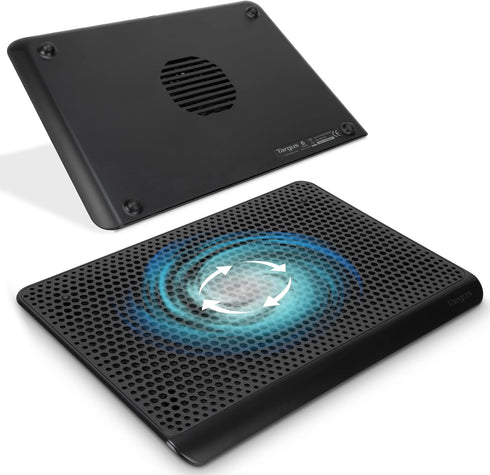 Targus Laptop Cooling Pad, Single Fan for Up to 16 Inch Macbook/PC, Black (AWE69US)