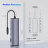 AUKOKIOULA 10 1 3 HDMI/VGA/PD/Ethernet/USB/SD/TF/3.5mm Docking Station Dual Monitor, USB C to Dual HDMI Adapter