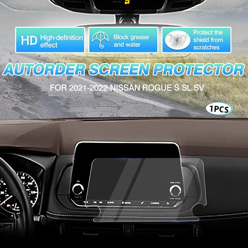 Autorder Screen Protector for 2021-2025 Nissan Rogue S SV Accessories, 8-inch Tempered Glass Film Touchscreen Protector