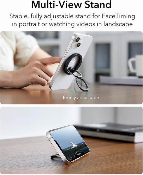 ESR for MagSafe Ring Holder (HaloLock), Magnetic Phone Grip with Adjustable Stand for iPhone 15/14/13/12