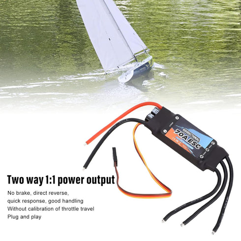 70A Bidirectional RC Brushless ESC Electronic Components RC Electric Speed Controller for RC Car Boat Underwater