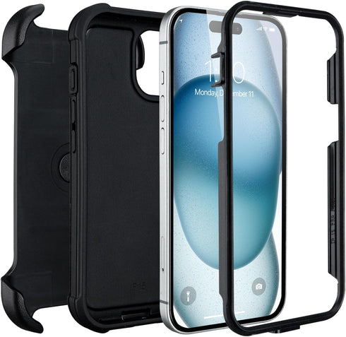 Saiboro 15 15 2 15Case Compatible with Defender iPhone Case with Clip,Holster with Kickstand,for Heavy Duty iPhone