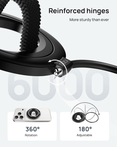 SODI 17/16/15/14/13/12 Magnetic Ring for Phone, Detachable Finger Strap Magnetic Phone Grip, Strong Magnet Phone Ring