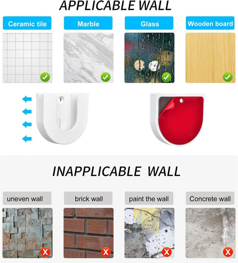 Strong Adhesive Wall Mount for Ring Indoor Cam (1st and 2nd Gen), Easy Installation, No Drilling or Screws