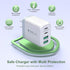 USB C Fast Charger for iPhone 15/15 Pro Max, 2 Pack 40W 4-Port USB C Charger Block Power Adapter with 6ft USB C Cable
