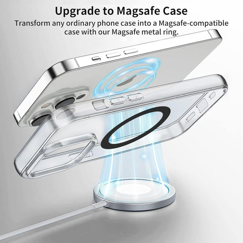 Jeluse 6 Pack Universal Metal Rings Compatible with Magsafe Sticker, Magnetic Ring for Phone Cases