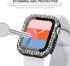KADES Bling Protective Case for Apple Watch 38mm with Built-in Screen Protector for iWatch Series 3 2 1 (Black)