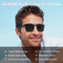 GAXABI (M9 Smart Glasses, Polarized Bluetooth Sunglasses, Built-in Mic & Speakers, Voice Assistant, UV Protection