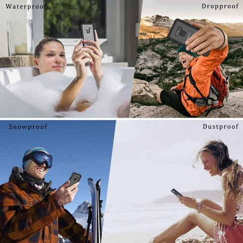 Lanhiem Galaxy Note 9 Phone Case, IP68 Waterproof Dustproof Shockproof with Built-in Screen Protector