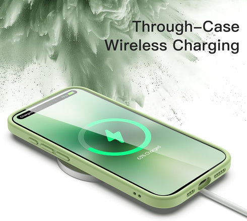 JETech 17 6.3-Inch, Case for iPhone Shockproof Phone Bumper Cover, Solid Color Matte TPU Frame, Anti-Scratch Clear Back