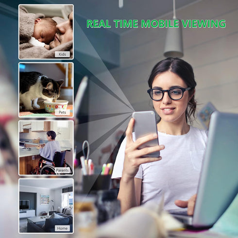 Wireless Mini Hidden Camera with Audio and Video,HD 1080P Security Camera with Night Vision and Motion Detection