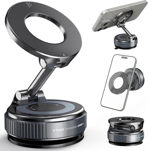 Casa Brisa Magnetic Car Phone Mount with 96 LBS Strong Suction Cup - 360