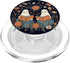 Retro Floral Spooky Bookworm Ghost Reading Book Cute PopSockets PopGrip for MagSafe