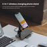 2 in 1 Wireless Charger, Dual Wireless Charging Desk Phone Stand, 10W Qi Fast-Charging Foldable Tablet Stand for iPhone