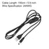 MECCANIXITY USB Cable with 501 ON/Off Switch, USB Male to DC 5.5x2.1mm Power Cable 150cm for Camera Hard Disk Box