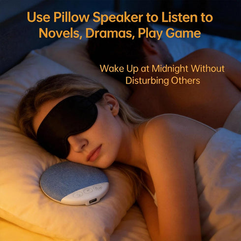 Generic Ultra-Thin Bluetooth Pillow Speaker for Sleeping, Bone Conduction Bluetooths Sleep Speakers for Peaceful