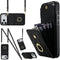 MRRSIWEI Crossbody Case for Apple 17 Pro Max with Card Holder, PU Leather