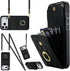 MRRSIWEI Crossbody Case for Apple 17 Pro Max with Card Holder, PU Leather