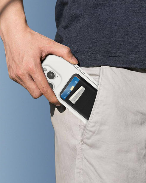 Senose Magnetic Wallet Compatible with Magsafe, Stretchy Magnet Phone Wallet Card Holder for iPhone 15/14/13/12