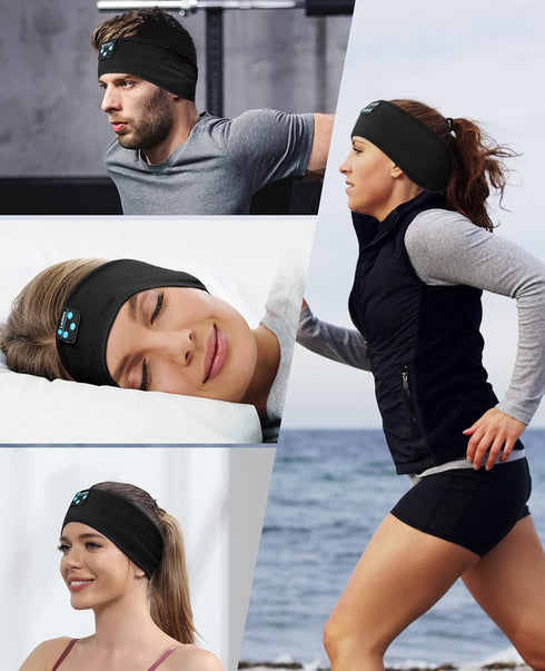 Sleep Headphones - Bluetooth Headband Music Sleeping Band for Side Sleepers, ASMR Wireless Eye Mask Tech Gadgets Gifts