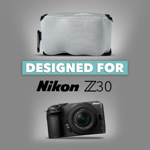 MegaGear Ultra Light Neoprene Camera Case for Nikon Z30 (16-50mm), Gray