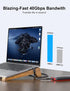 XAOSUN 240W USB4 Cable for Thunderbolt 4, Right Angle 40Gbps Cable, Supports 8K 4K Display, 90 Degree Thunderbolt 4