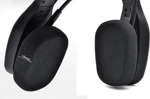 Replacement Cushion Ear Pads Kit for BlueParrott B450-XT Bluetooth Headset (Black, Foam Ear Cushions + Microphone Foam)