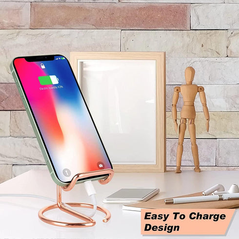 SIRMEDAL Cell Phone Stand, Business Card Holder, Mobile Phone Holder Metal Wire Cellphone Cradle Dock, Compatible